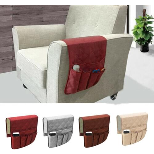 Sofa Organizer 5 Pocket Couch Arm Rest Remote Control Storage Holder Chair Pure