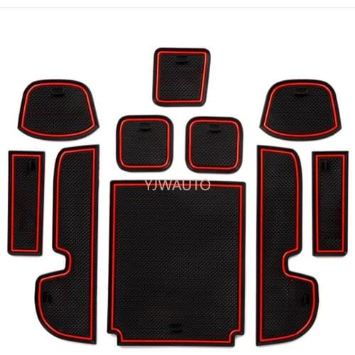 Door Slot Mat for Honda ODYSSEY RC 2015 Gate Groove Cushion Car Door Rubber Cup Holder Mats Anti-slip Carpets Position