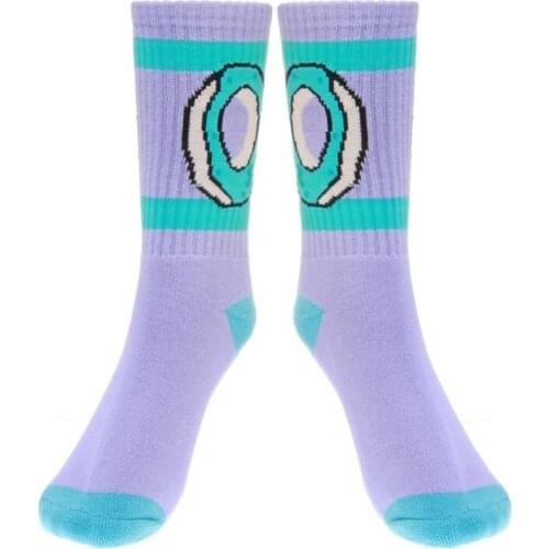 Fashion Women Medias Socks Donuts Graphic Socks Wool Cotton Long Socks Hip Hop Skateboard Socks