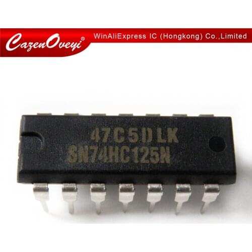 10pcs/lot SN74HC125N DIP14 SN74HC125 DIP 74HC125N 74HC125 DIP-14 MC74HC125AN new and original IC In Stock