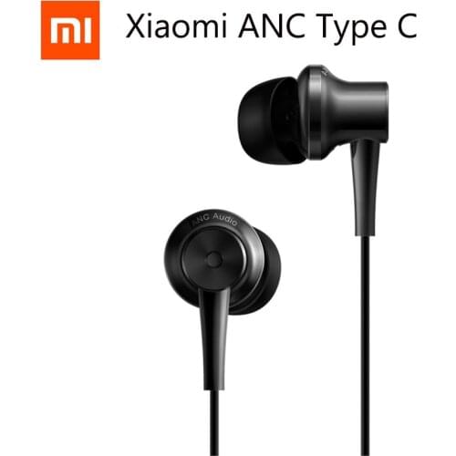 Original Xiaomi ANC Earphones Hybrid Type-C Charging-Free Mic Line Control Sport Earphone for Xiaomi Mi6 MIX Note2 Mi5s Plus Mi5