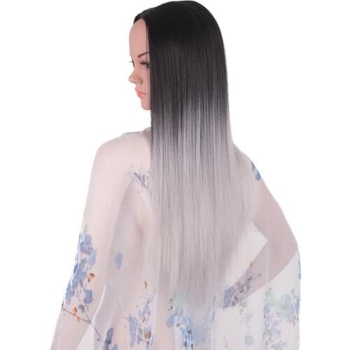Women Gradient Long Hair Resistant Natural Synthetic Wig Daily Party Games