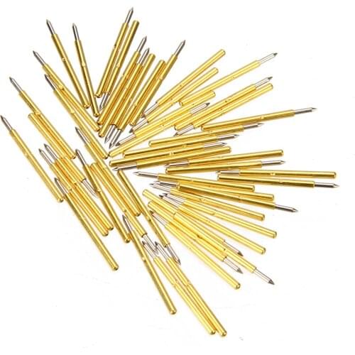 50pcs High Quality P75-B1 Dia 1.02mm 100g Cusp Spear Spring Loaded Test Probes Pogo Pins