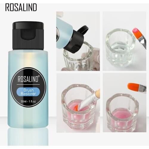 ROSALIND Cleaning Brush Water 1PCS 30ml Nail Gel Polish Remover Nail Art Soak Off Gel Froms Manicure Tool Washing