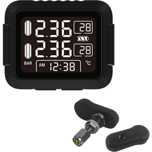 3.7V BAR PSI TPMS USB Charging Tire Pressure Monitoring System Wireless Real-time Moniting Alarm Waterproof Tyre Pressure Sensor