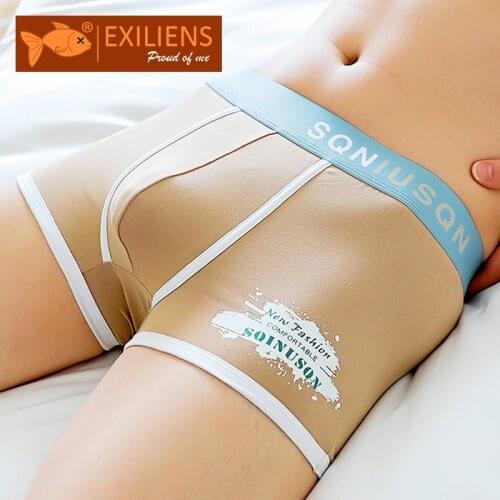 EXILIENS Brand New Thin Cotton Boxer Men Underwear Cueca Masculina Ropa Interior Hombre Homme Mens Boxers Man Calzoncillos M-3XL