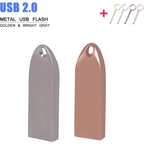 USB Flash Drive 64GB 128GB Pen Drive 32GB 16GB 8GB Metal Usb Flash Pendrive Memory USB Stick 64 gb cle usb disk with key ring