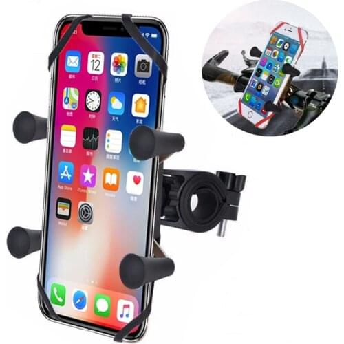 Bike Phone Holder Universal Motorcycle Phone Mount 360° Rotation Adjustable Bike Handlebar Cell Phone Holder for Phone Samsung
