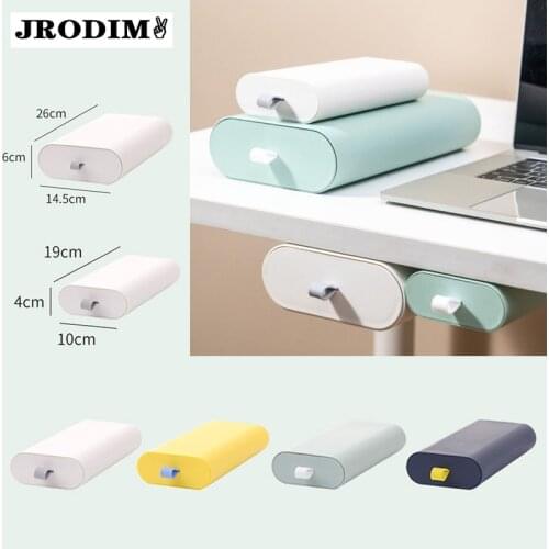 Desk Storage Drawer Self Stick Under Desk Drawer Office Bedroom Desktop Storage Finishing Box Cosmetics Box Home Organizer Tools
