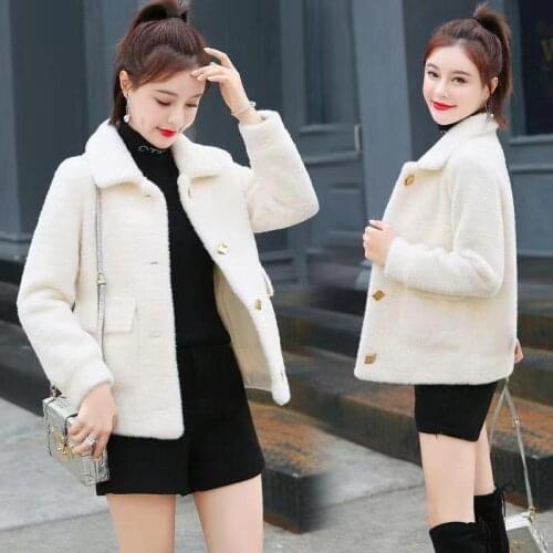 Women 2020 Autumn Winter Imitation Mink Cashmere Sweater Coat Female Thick Warm Jacket Loose Casual Knitted Cardigan Jacket A188