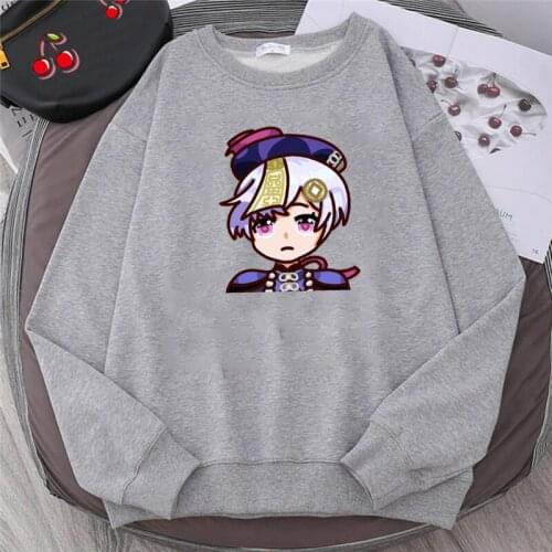 Hot Sale Genshin Impact Hooded Kawaii Liyue Qiqi Hip Hop Sweatshirt New Game Anime Long Sleeve Harajuku Pullovers Female