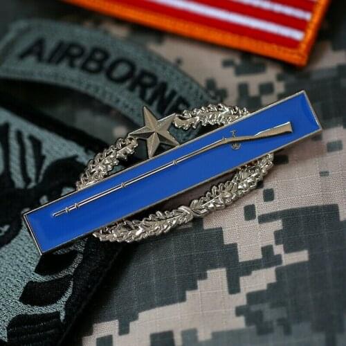 WW2 US USA Military Army Combat Infantry 2ND AWARD Badge PIN Blue US