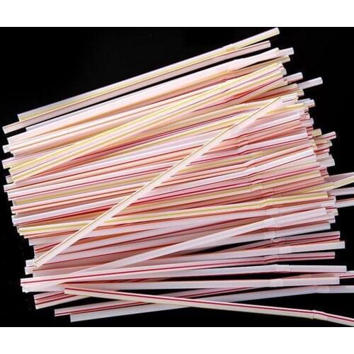 200/1000PCS High Quality Food PP Material Flexible Plastic Straws Party Drinking Supplies Disposable Straw 20.8cm