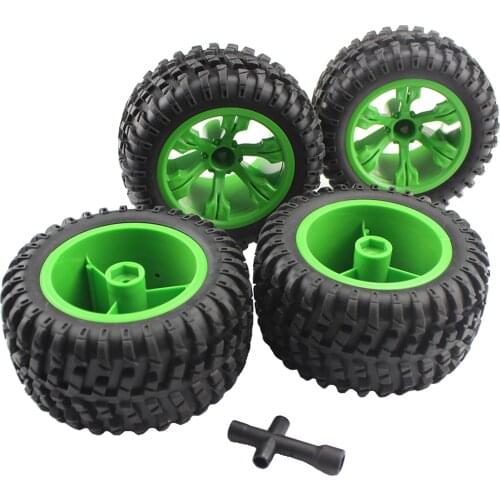4 Piece 110mm Dia. Tyres Replacement for Wltoys 12428 12428- 12427 1/12 Scale RC Cars