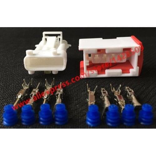 5 Sets Tyco Amp 4 Pin Female And Male Waterproof Automotive Electric Connector 144998-5 O2 Sensor For QQ