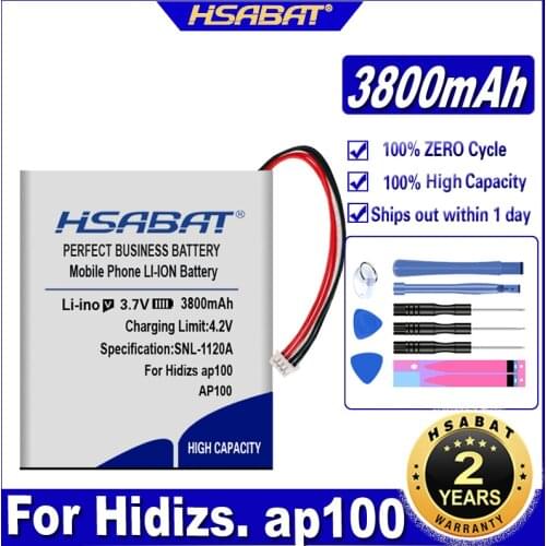 HSABAT AP100 3800mAh Battery for Hidizs. ap100 player AP100 Batteries