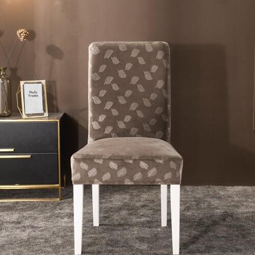 YANYANGTIAN Crystal velvet chair cover stretch dining chair cover thick chair slipsover modern Chair cover with back