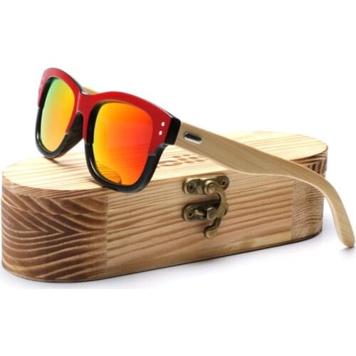 Ablibi Brand Designer Vintage Bamboo Sunglasses Ladies' Polarized Bamboo Wooden Sun Glasses in Wood Box oculos de sol masculino