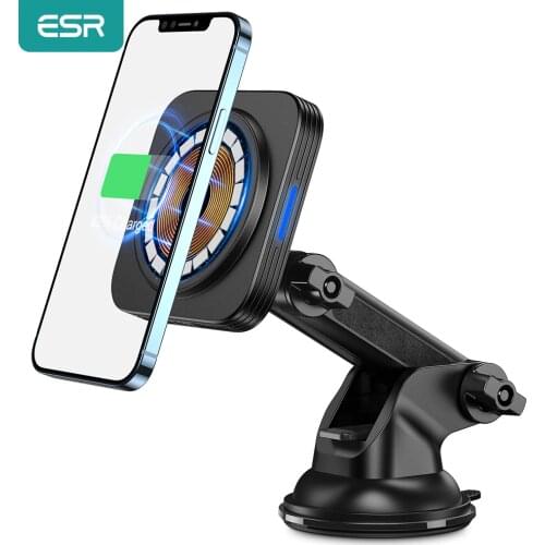 ESR HaloLock Dashboard Wireless Charger for iPhone 12 Pro Max Magnetic 7.5W Wireless Car Charger Mount for iPhone 12/12 pro/mini
