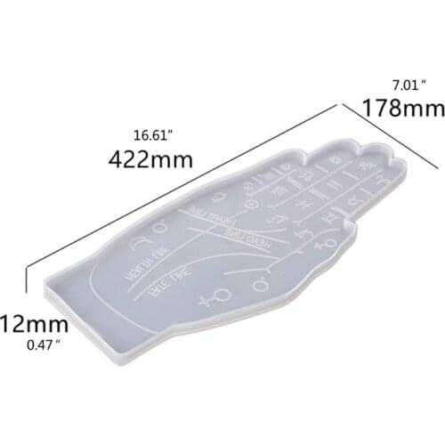 F3MD DIY Palmistry Constellation Tray Epoxy Resin Mold Serving Plate Silicone Mould