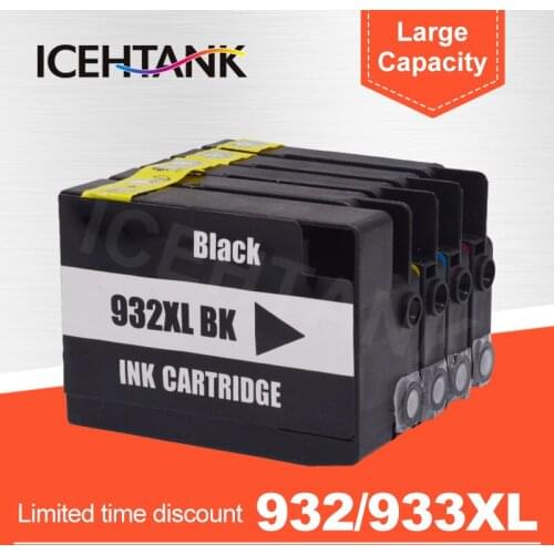 ICEHTANK 932XL 933XL Compatible Ink Cartridge Replace For HP 932 933 Officejet 6100 6600 6700 7110 7610 7612 7510 7512 Printer