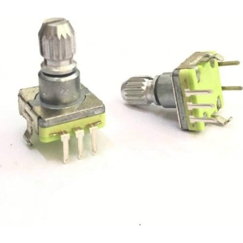 1 Piece EC11 Encoder 360 Degree Rotation With Push Switch Shaft Length 15MM 30 Positioning 15 Pulses