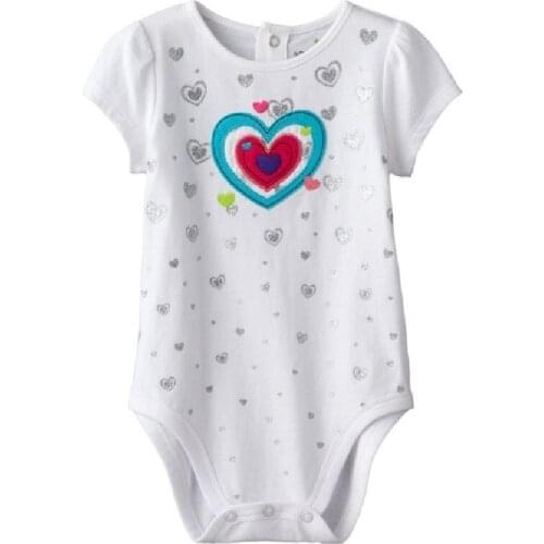 2020 Baby Girls Bodysuits Short Sleeve One Piece Outfits Babies' Clothes Bebe Girls' Pajamas 100% Cotton