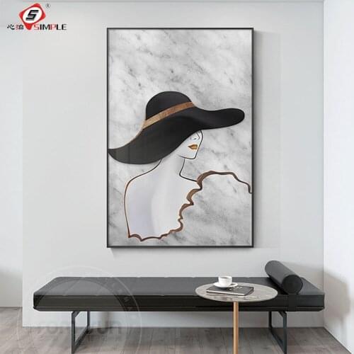 Minimalist Fashon Poster And Prints Wall Pictures Abstract Line Body Sexy Woman Art Canvas Painting For Modern Living Room Decor