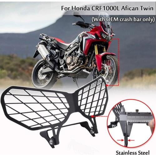 Motorcycle Headlight Lens Grill Guard Protector Grilled Mesh Cover For Honda CRF1000L CRF 1000L Africa Twin 2016 2017 2018 2019