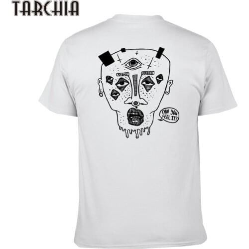 TARCHIA 2021 New Summer Brand t-shirt Cotton Tops Tees Men Short Sleeve Boy Casual Homme Tshirt T Plus Fashion Can You Feel It