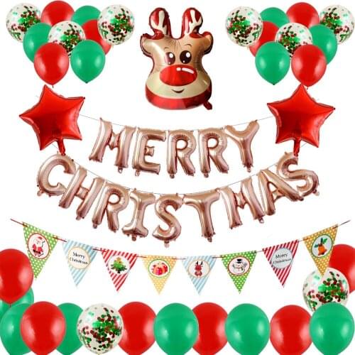 NEW HOT!! Christmas Balloons Christmas Products Balloon set 12 inch sequined balloon baby party decoration
