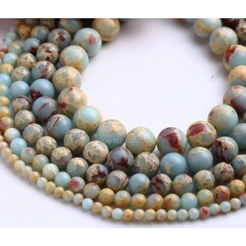 Bulk Wholesale Snakeskin Blue Natural Stone Beads Round Loose Beads for Jewelry Making 4-12mm DIY Bracelet Necklace