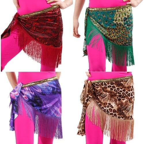 Belly dance waist chain triangle tribal practice performance skirt Adult tassel waist belt