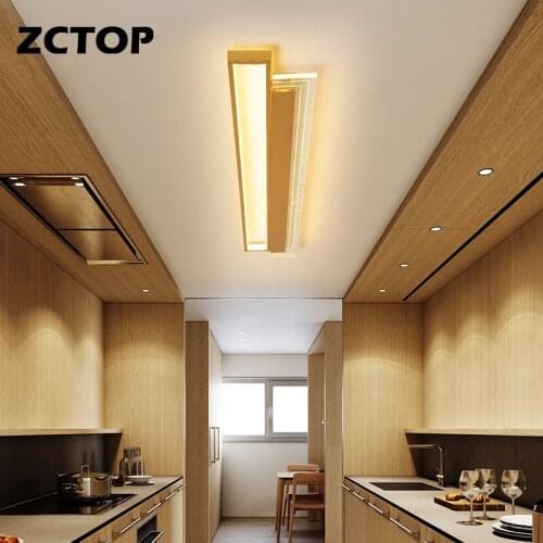Simple Gold New Modern LED Ceiling Lights Living Room Bedroom Corridor Aisle Cloakroom Salon Indoor Lamp Lighting Ceiling Lamps