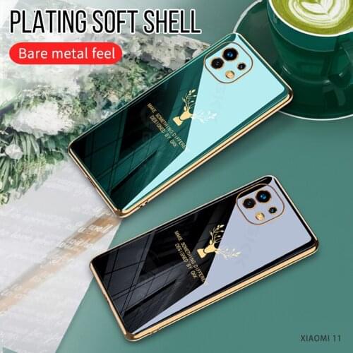 Luxury Elegance Plating Case For Xiaomi 11 10 9T 10T Pro Lite Anti-knock Soft Cover For Xiaomi 11 10 9T 10T Pro Lite Case Coque
