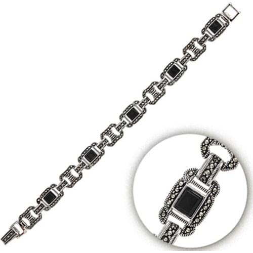 Silver 925 Sterling Marcasite Sterling Bracelet