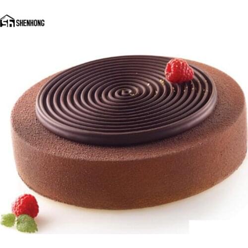 SHENHONG Product Mix Tourbillon Silicone Mold 2PCS/Set 3D Cake Moulds Mousse Chocolate Moule Pastry Bakeware Dessert Art Pan