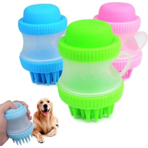 Pet Silicone Bath Brush Massage Tool Multifunction Pet Bathing Comb Large Dogs Cleaning Brush For Cats Dogs Beauty Supplies