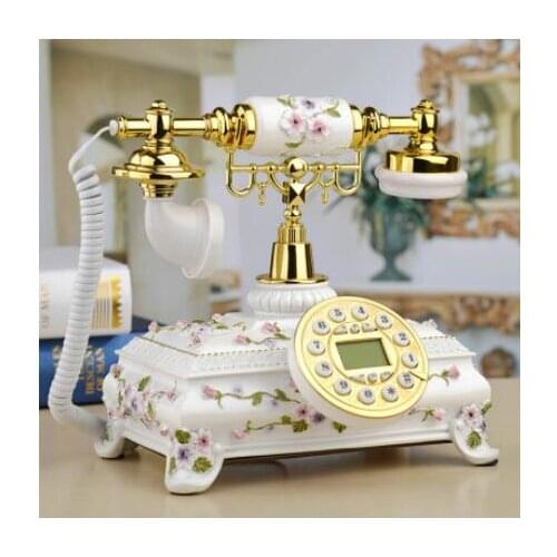 Antique telephone style antique telephone set garden antique telephone jade telephone set ringing tones home Dial number