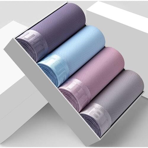 4pcs Mesh Boxer Shorts Underwear Cool Ice Silk Mens Boxer Underpants Super Breathable Men Sexy Slim Man Panties L-3XL
