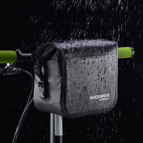 ROCKBROS Bicycle Bags 3L Fully Waterproof Bicycle Front Tube Handlebar Bag MTB Bike Folding Bike Front Bag Cycling Accessories