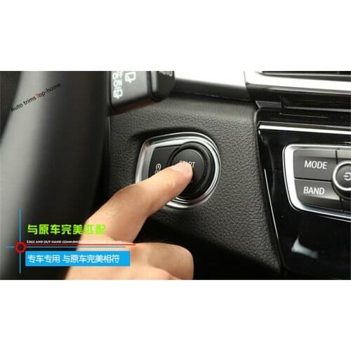 Yimaautotrims Start Stop Engine System Key Frame Cover Trim Fit For BMW 2 Series Gran Active Tourer F45 F46 2015 - 2019 228i ABS