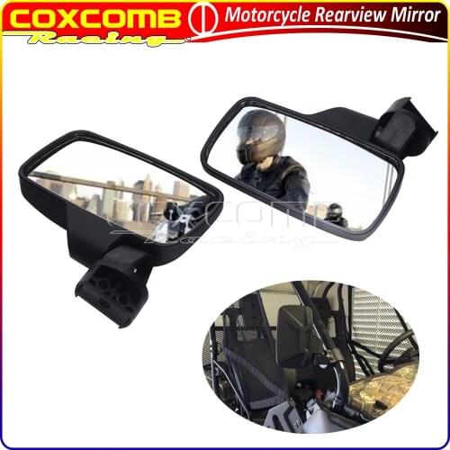 1Pair Universal Motorcycle 1.75" 2" ATV UTV Mirror Side Rear View Mirrors For Polaris RZR XP1000 570 800 900 1000 Viking Can Am