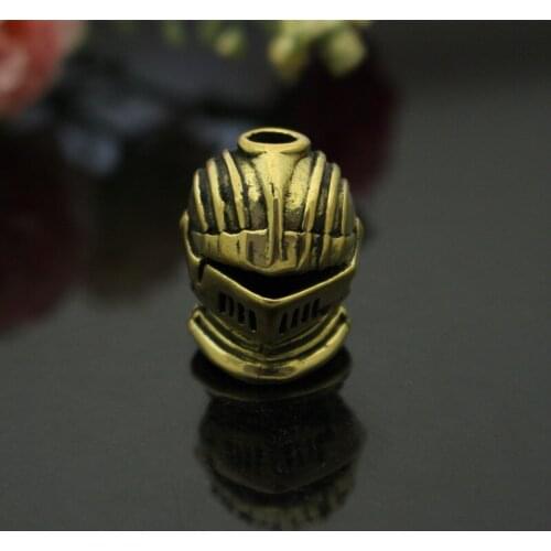 1PC Brass Humanoid Avatar knife Bead Lanyard Pendant Paracord Survival Bracelet Umbrella Rope DIY Decorative Accessories Pendant