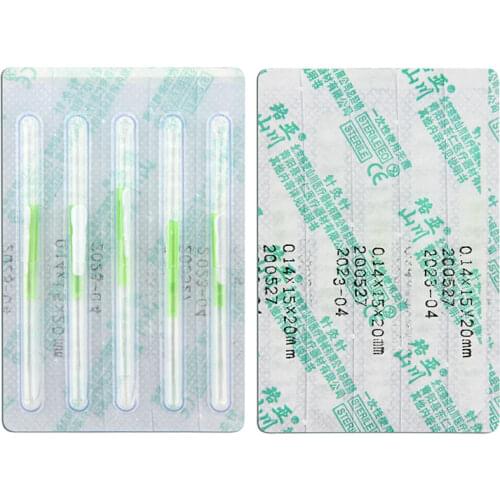 100 pcs Colored plastic handle acupuncture needle abdominal needle disposable tube needle micro needles 0.12/14/16/18mm
