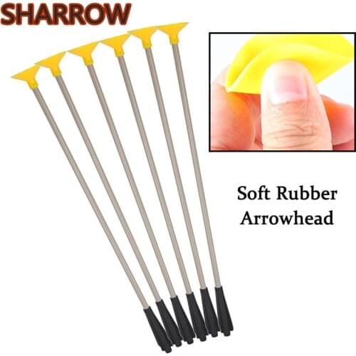 12pcs Crossbow Arrow Safety Soft Rubber Arrowhead Children Shot Game Sports Toy Sucker Arrows Kids Archery Training Accessories