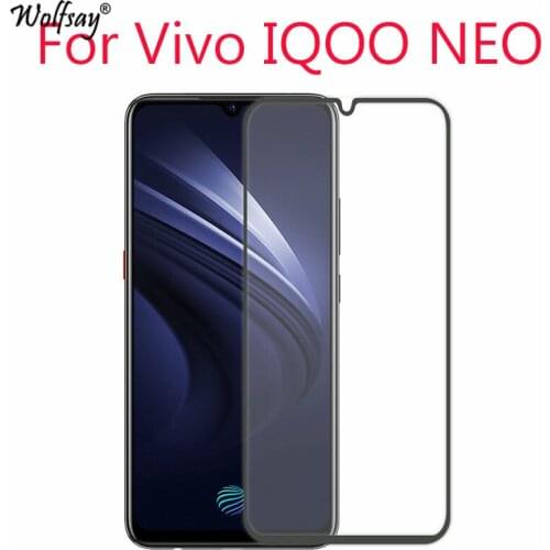 2PCS Full Glue Screen Protector for Vivo V17 Neo Tempered Glass Vivo iQOO Neo Full Cover for Vivo V17 Neo 9H 2.5D Premium Film
