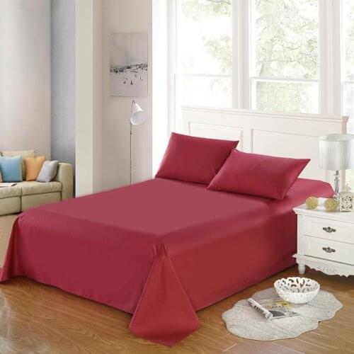 2020 new products 13372 cotton Bed cover Fitted Sheet Pillowcases 2/3 pcs Solid color Luxury Bedding