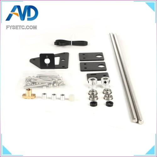 3D Printer Part Dual Z axis Upgrade Kit Dual Z Tension Pulley Set For Ender-3 3D Printer Single Motor Dual Z-axis