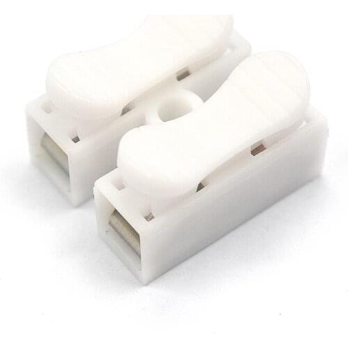 50PCS 2 Pins Electrical Cable Connectors CH2 Quick Splice Lock Wire Terminals Lamp connection